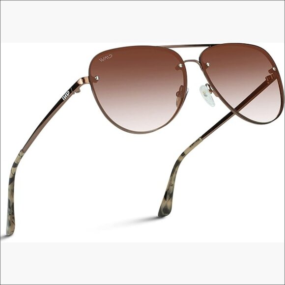 Oversized Aviator Sunglasses with Polarized Gradient Lenses